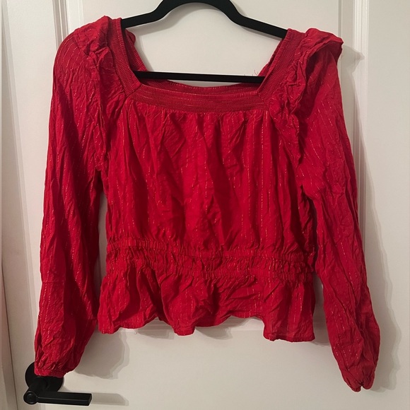 Universal threads medium Red off the shoulder Women's Top - Picture 1 of 6